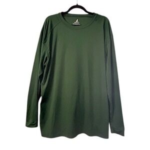 BSN SPORTS Men's XL Long Sleeve Performance Dri-fit Top Activewear Green Sports